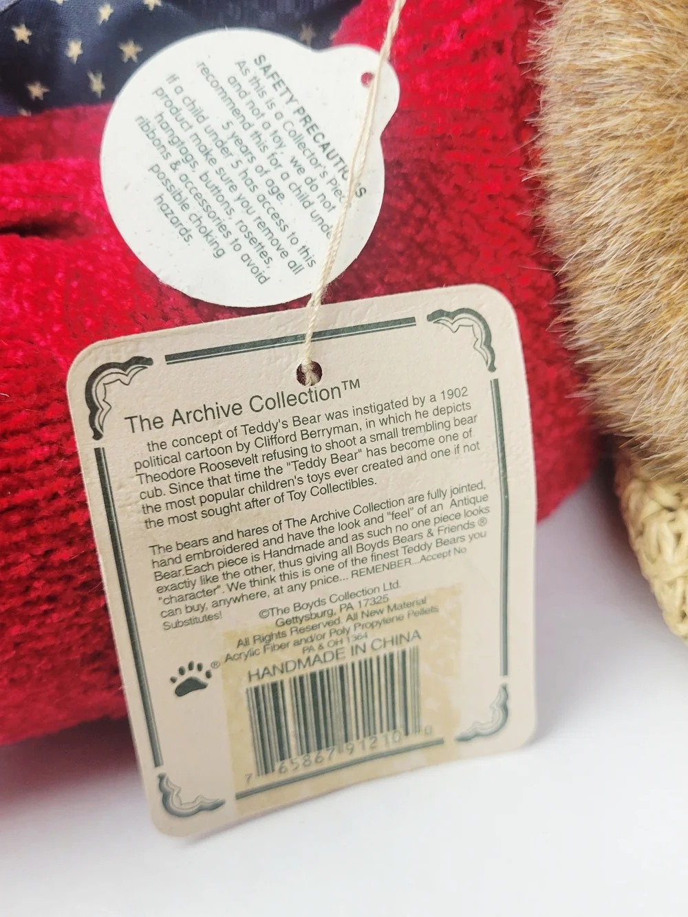 Vtg 2000~Boyds Bears Archive Collection~Eleanore Bearsevelt Plush~Jointed 16